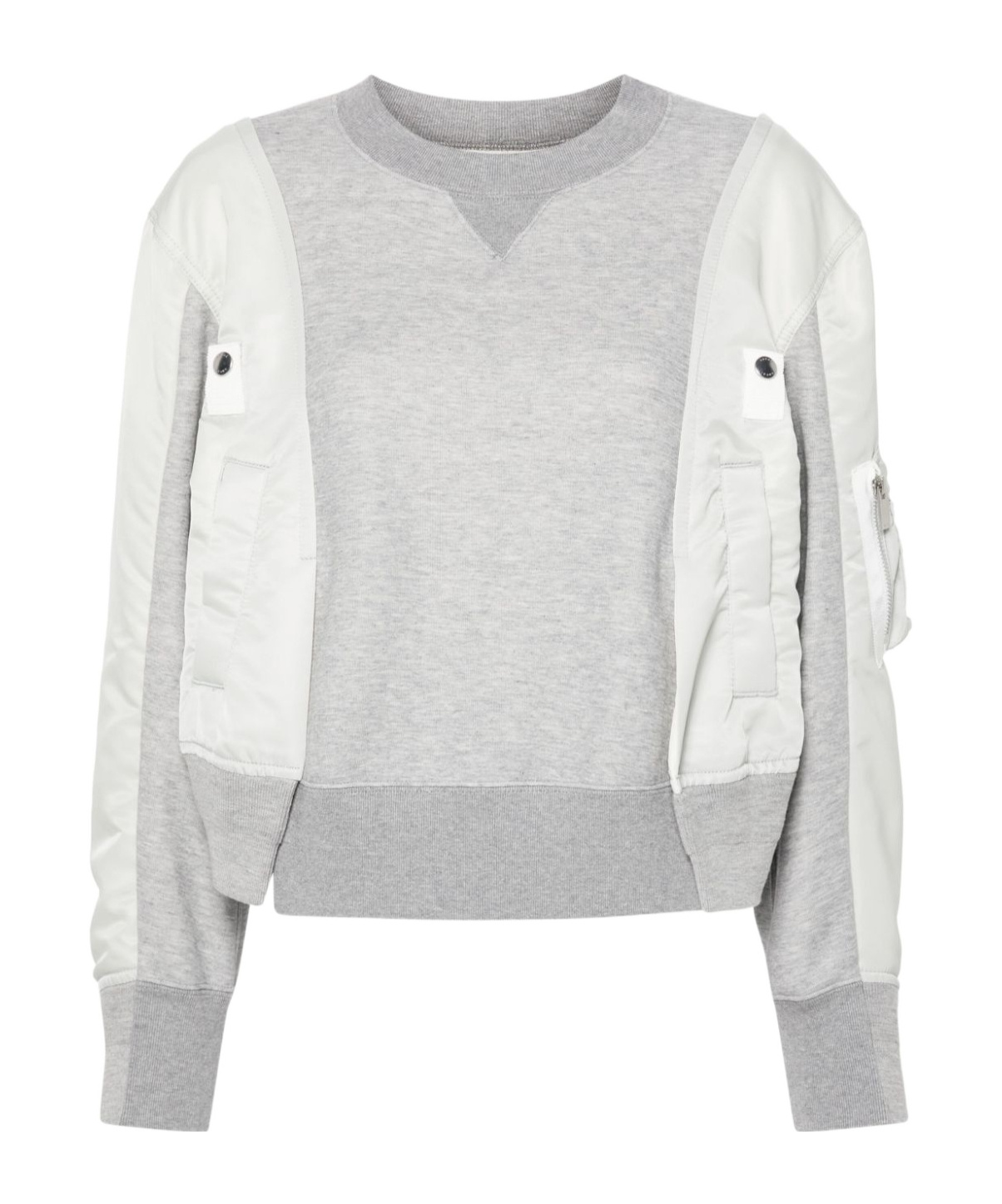 Sacai Cotton-blend Sweater In White