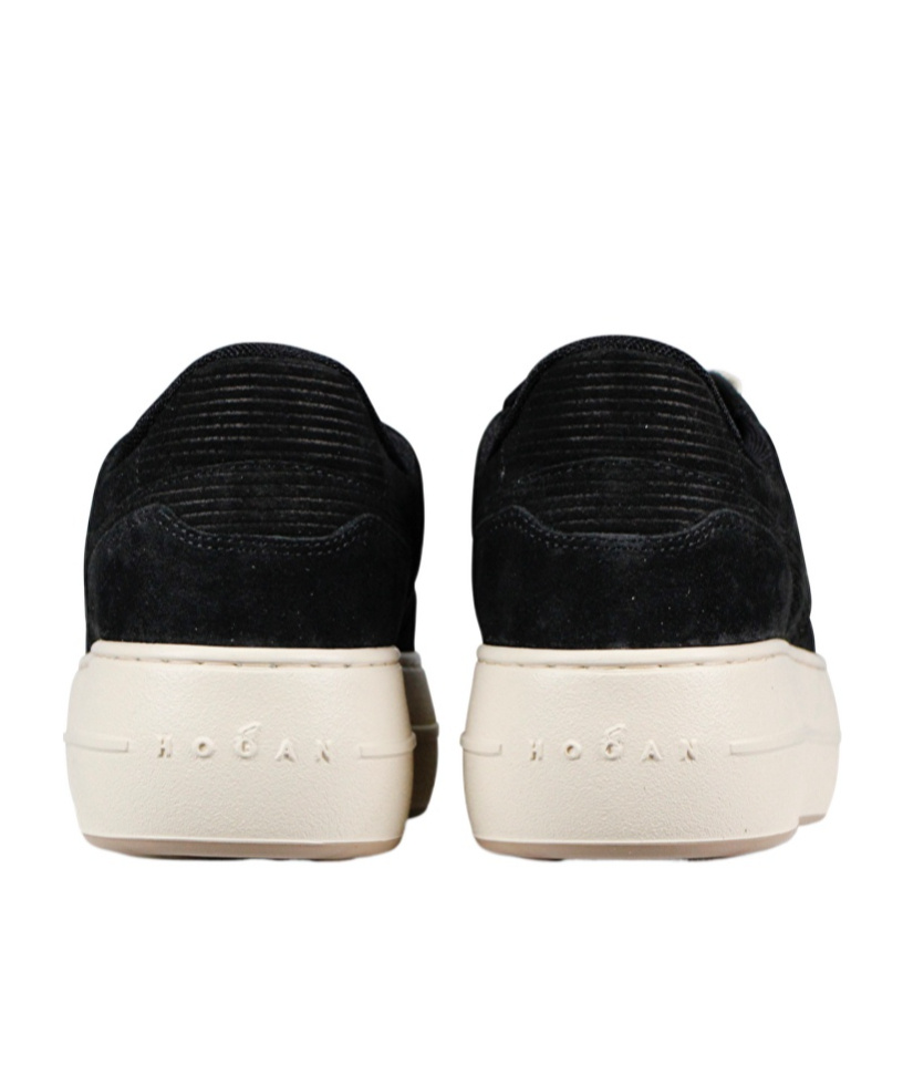 Hogan Skyscraper Suede Platform Sneakers In Black