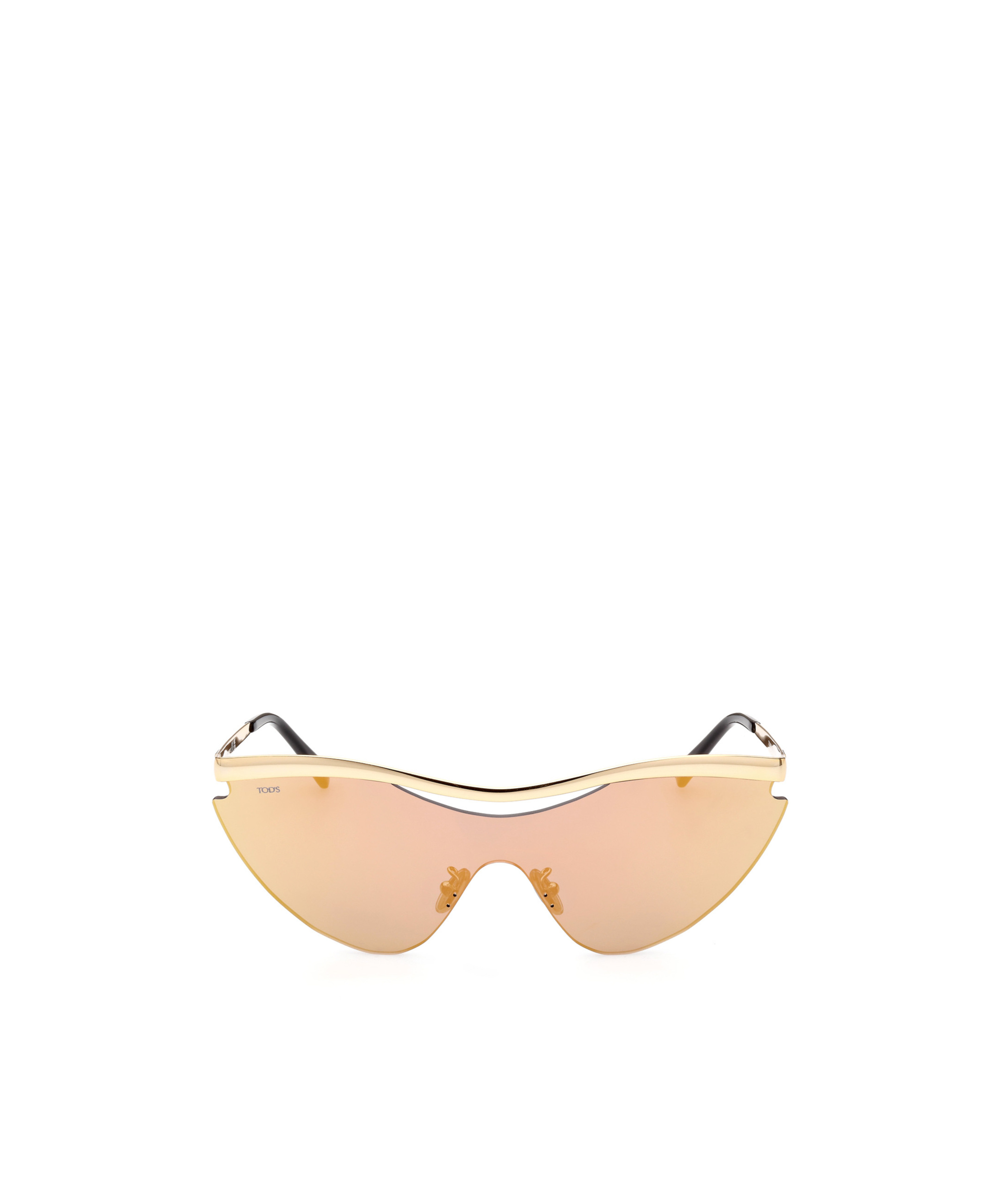 Shop Tod's Geometric Frame Sunglasses In Nude