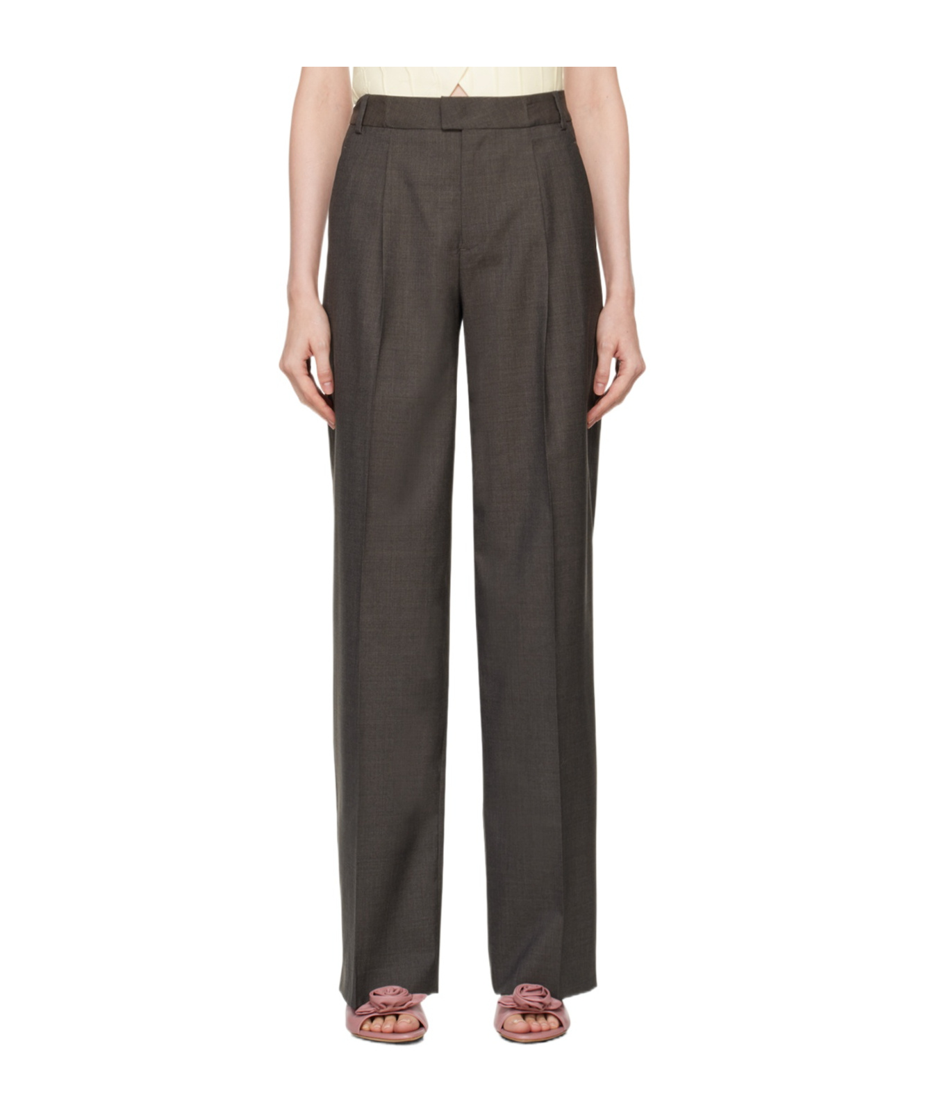 BLUMARINE BELT-LOOP CASUAL PANTS