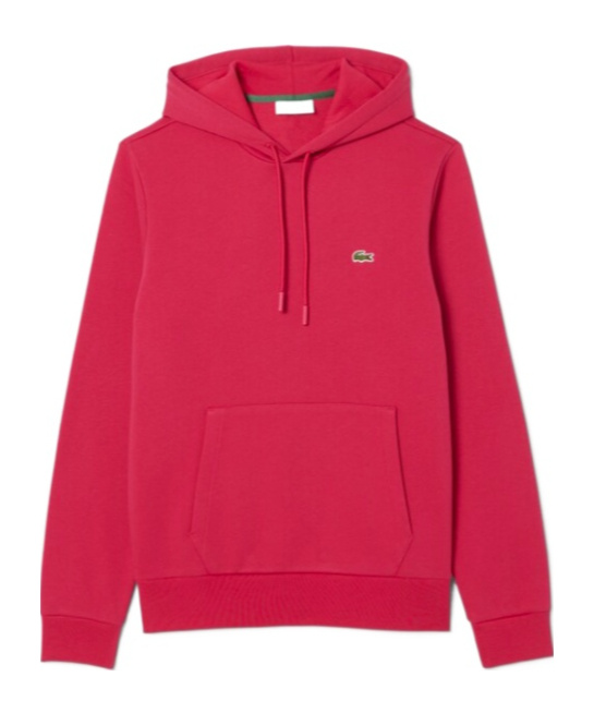 Lacoste Zip-up Fleece Hoodie In Pink
