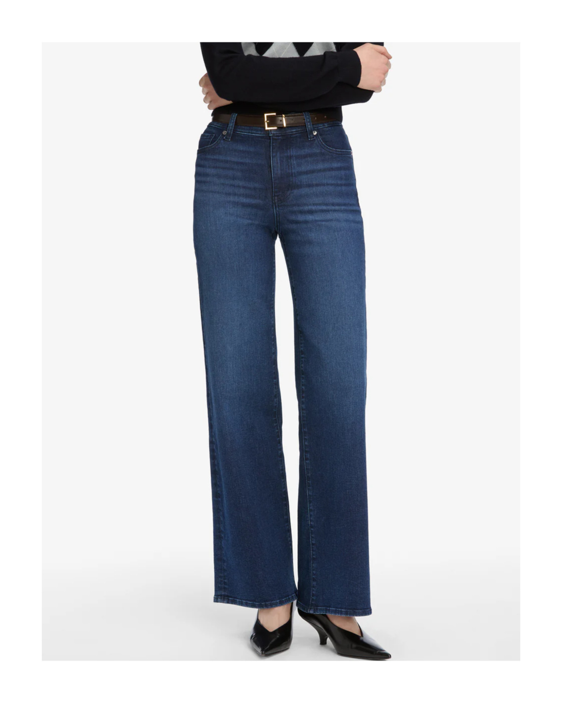 Frame High-waisted Wide-leg Jeans In Multi