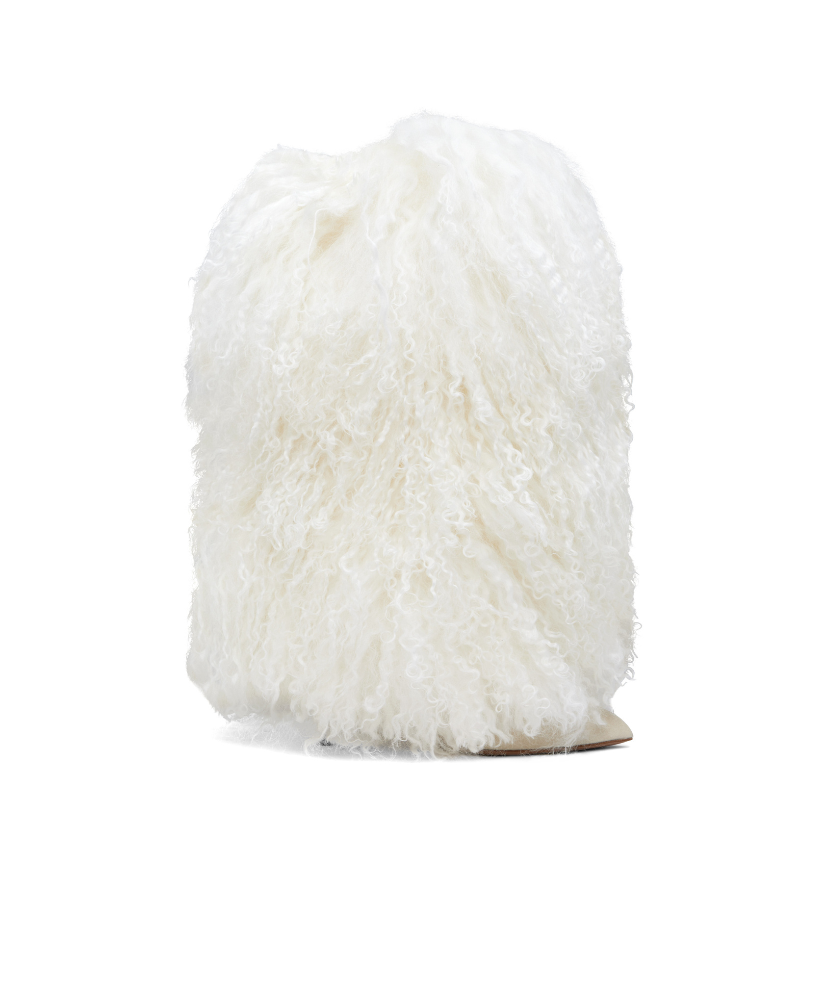 Paris Texas Furry Stiletto Midcalf Boots In White