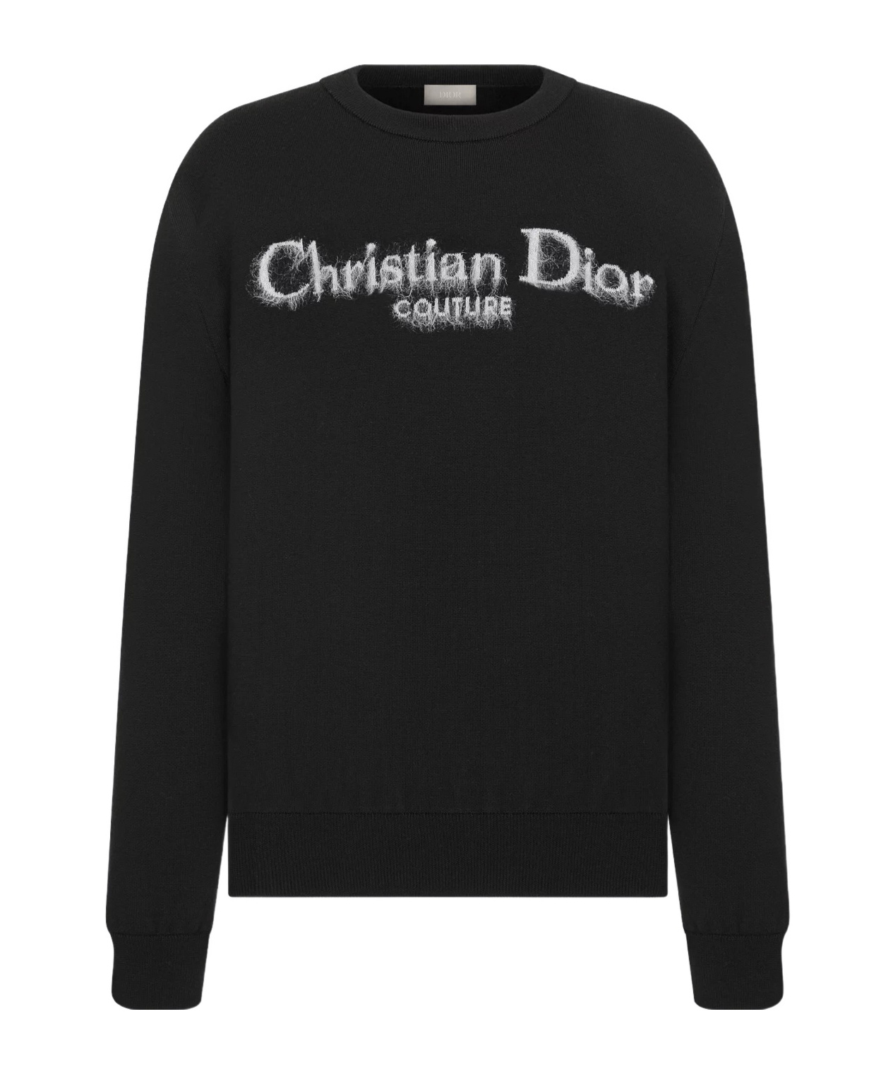 Dior Logo Long-sleeved Sweater In Black