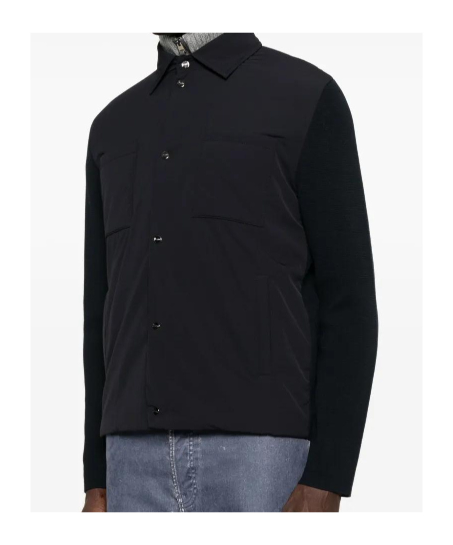 Herno Tailored Jacket With Chest Pockets And Long Sleeves In Blue