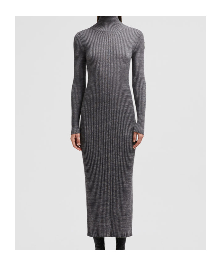 Moncler Turtleneck Sweater Dress In Black