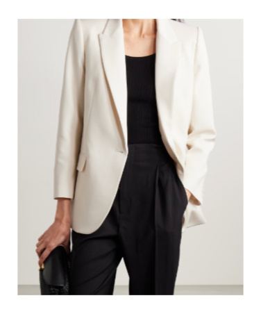 Nili Lotan Long-sleeved Suit Jacket In White