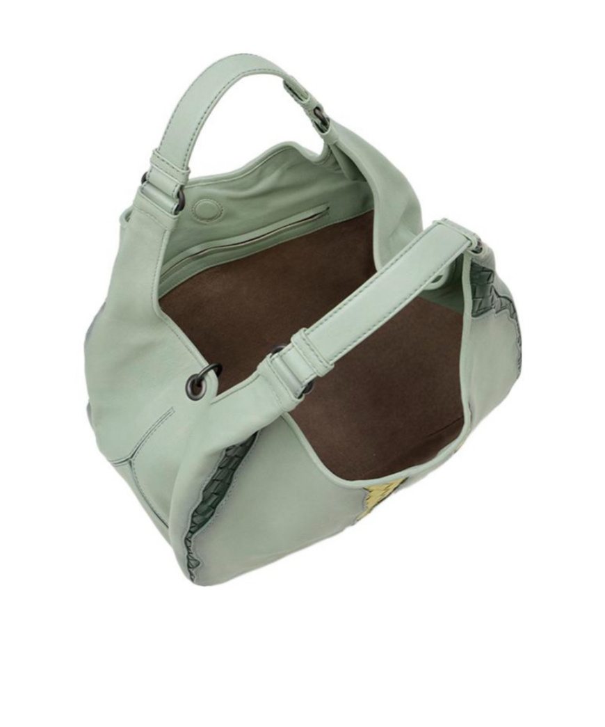 Bottega Veneta Intreciato Handbag In Gray