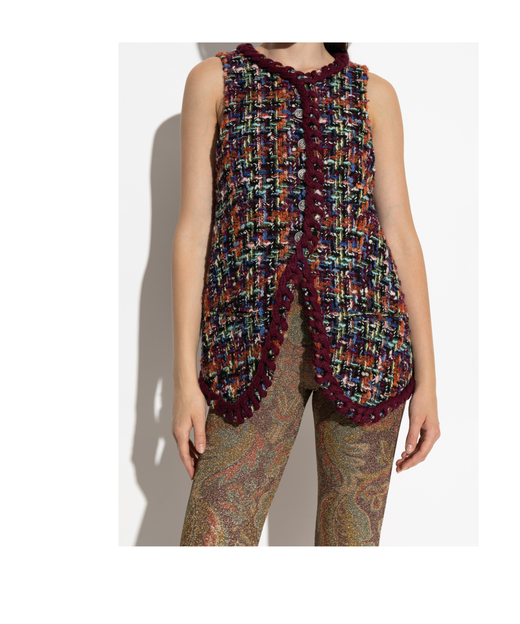 Etro Sleeveless Vest In Multi