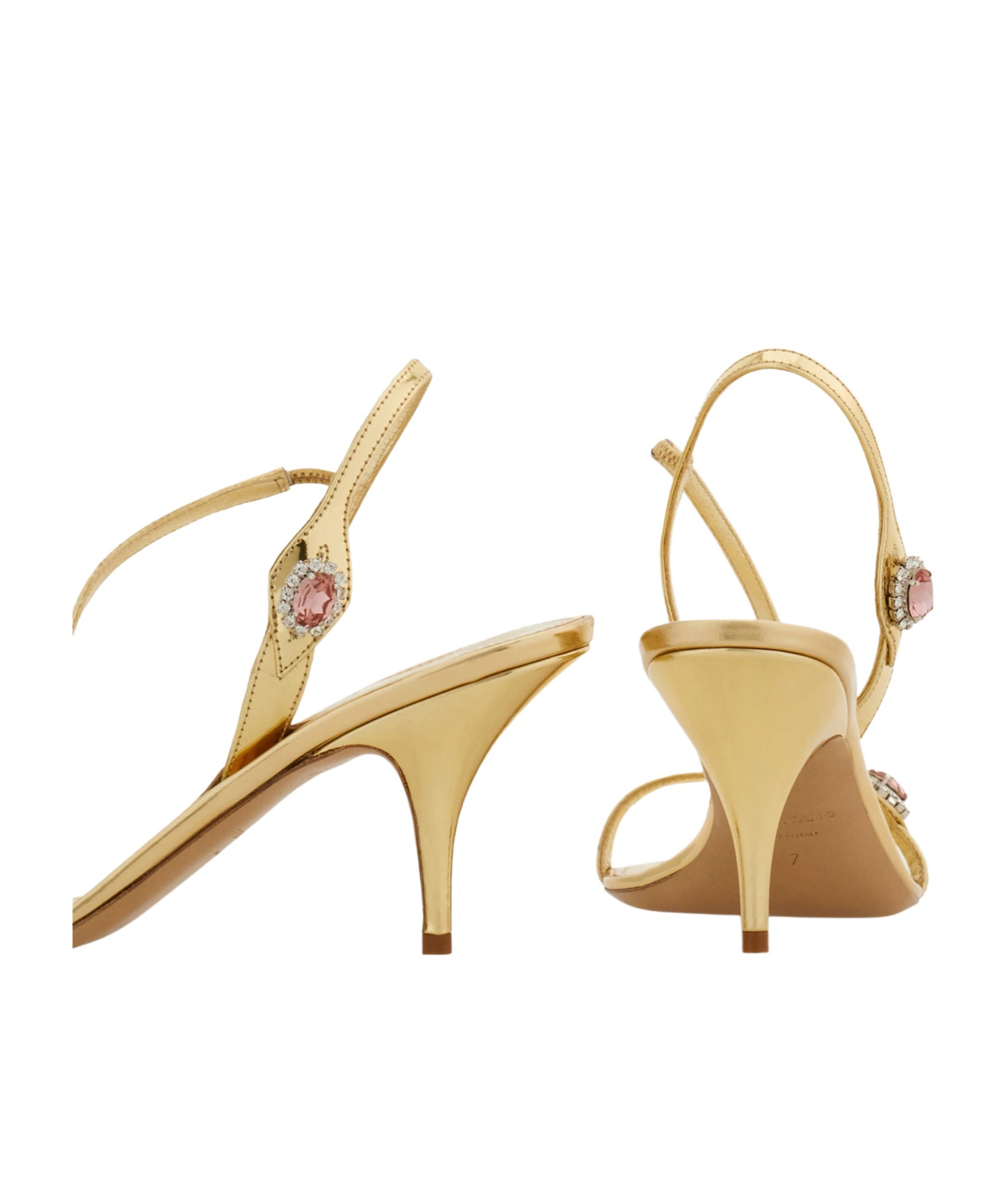 Ferragamo Sibilla 70 Crystal Embellished Sandals In Gold