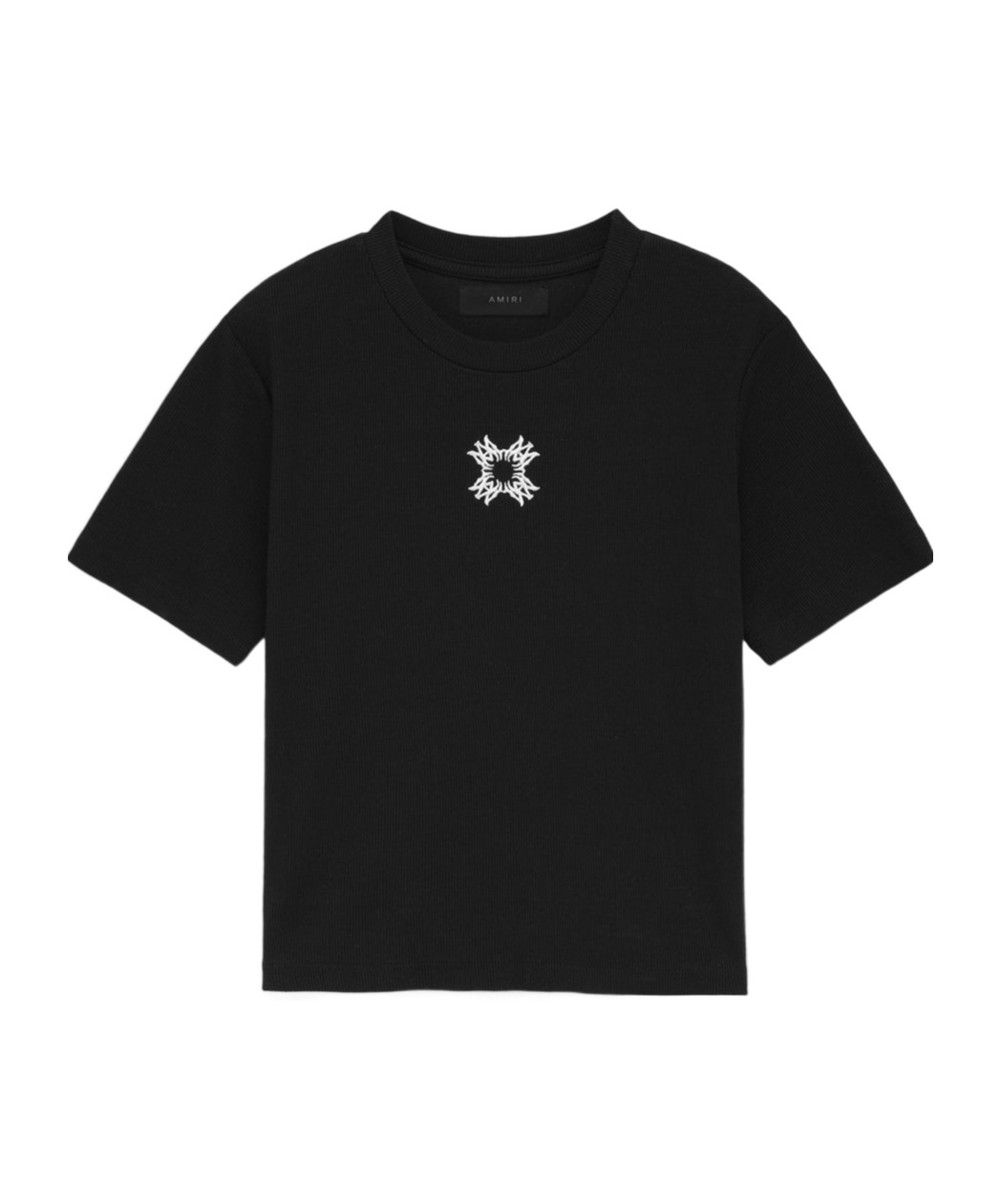 Amiri Black Stretch Cotton Blend T-shirt In Black