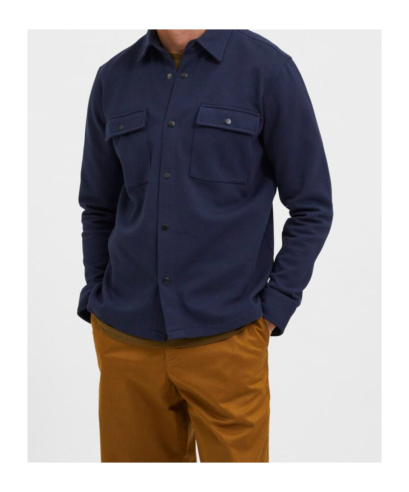 Selected Classic Overshirt In Black