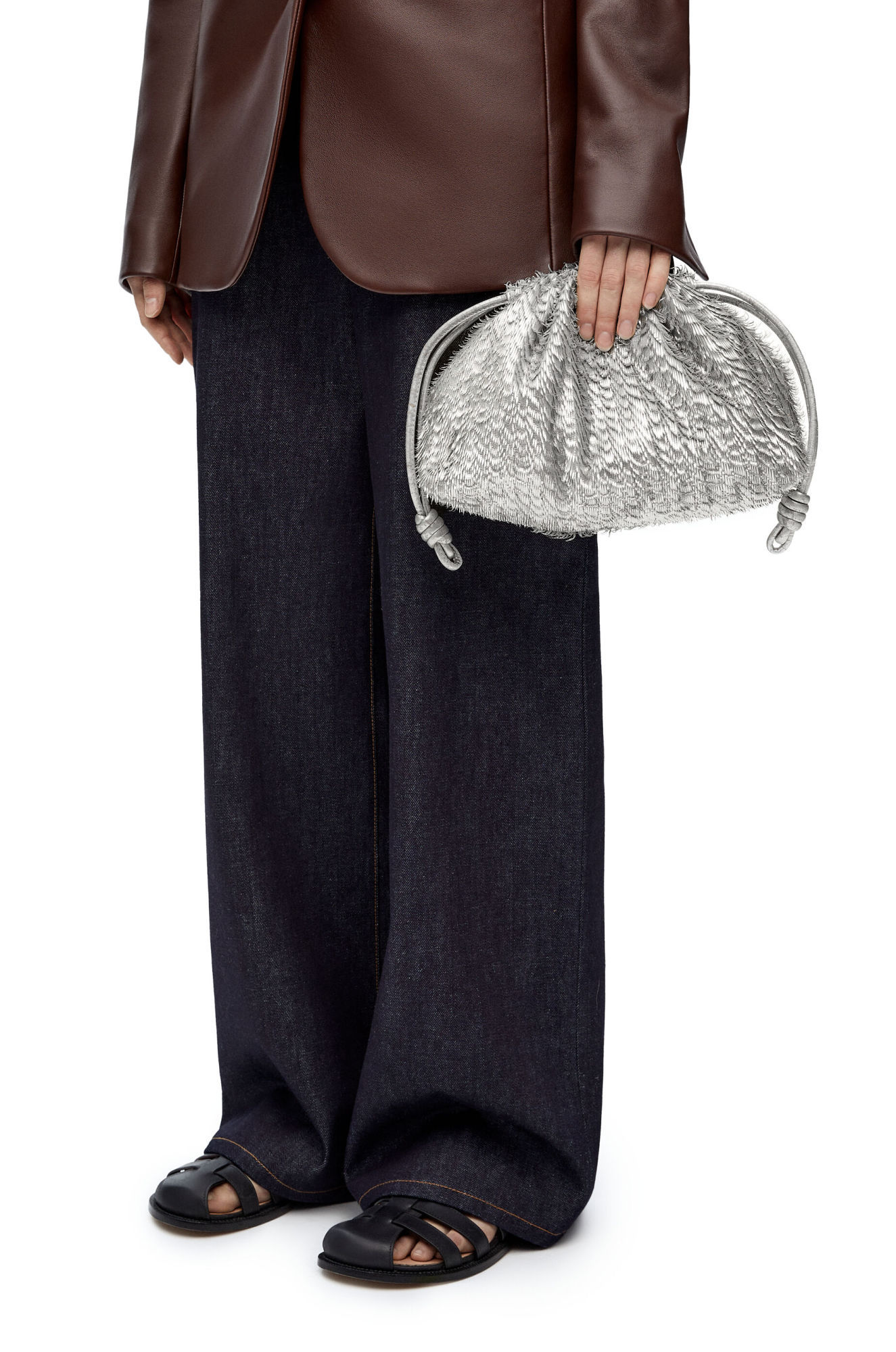Loewe Flamenco Purse Shoulder Bag In Gray