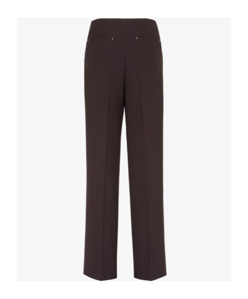 Fendi Virgin Wool Trouser With Metal Ff Details In Black
