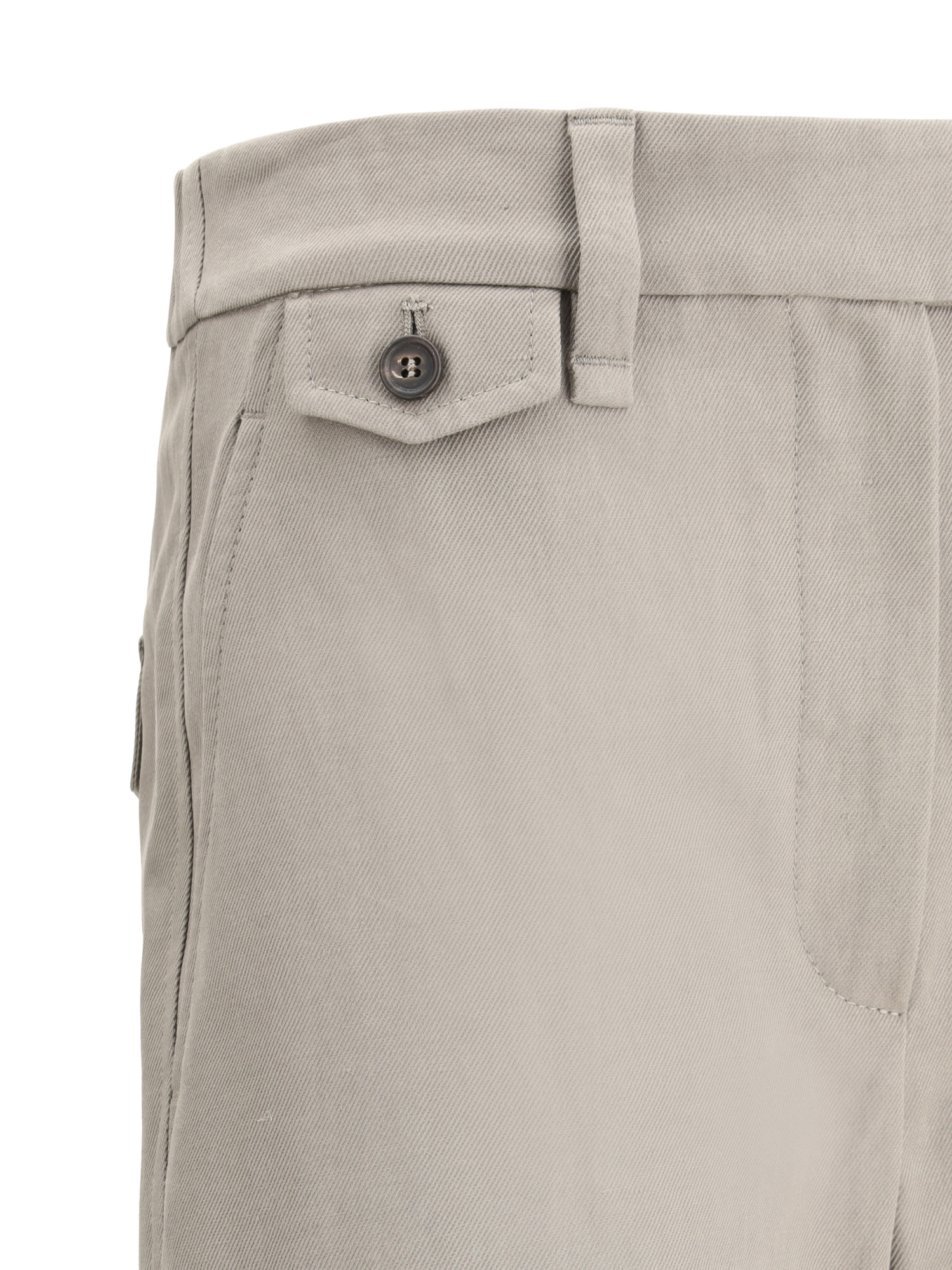 Brunello Cucinelli Twill Trousers In Nude