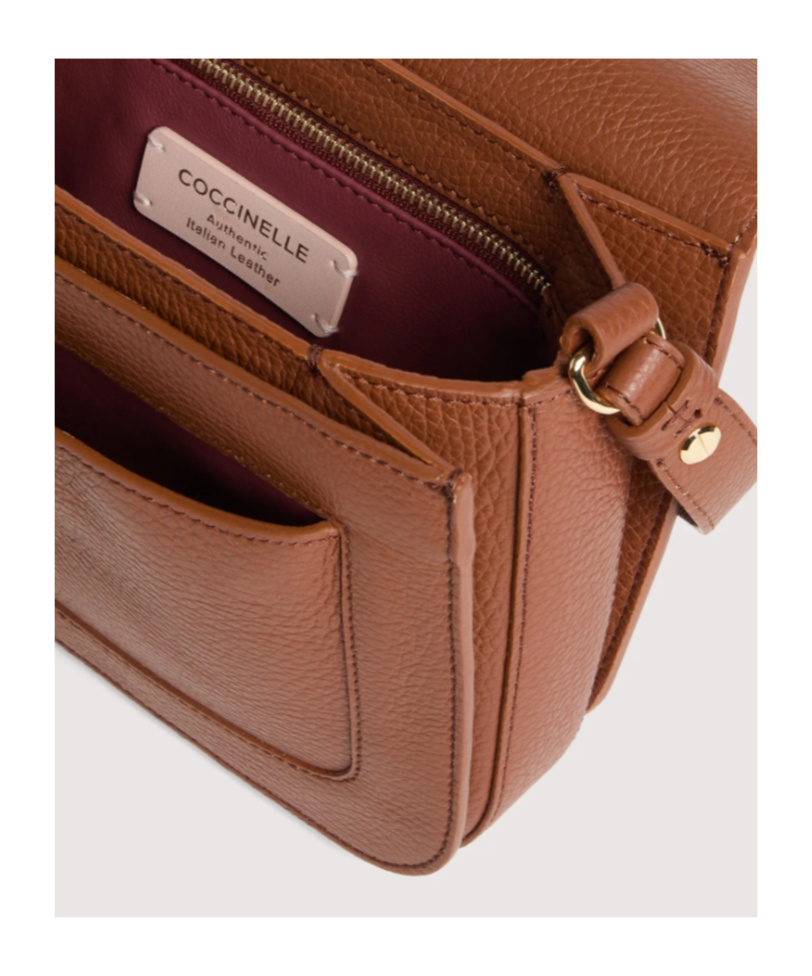 Coccinelle C-me Flap Cross Body Bag In Brown