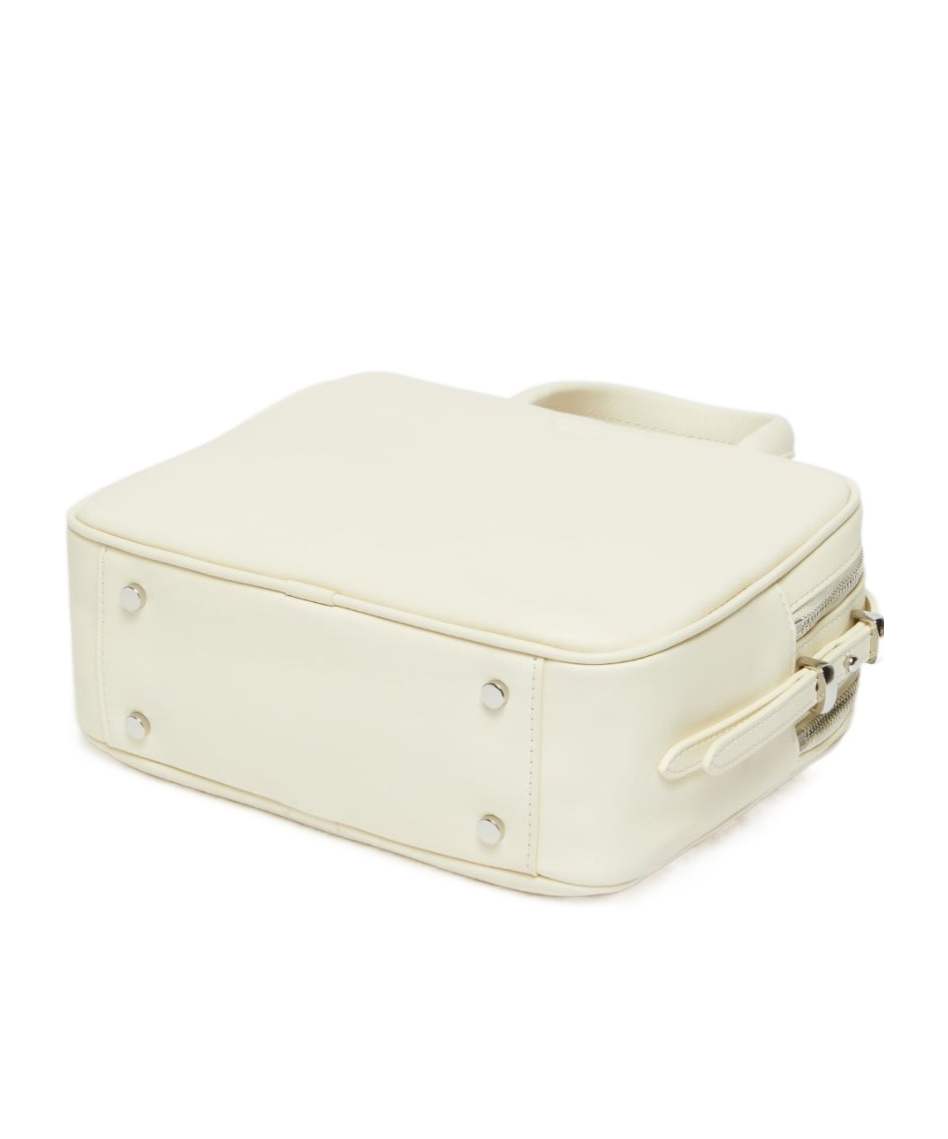 Weekend Max Mara Small Zippered Shoulder Bag In White