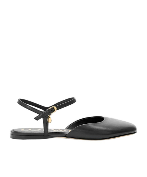 Loewe Toy Ankle Strap Ballerinas In Lambskin In Black