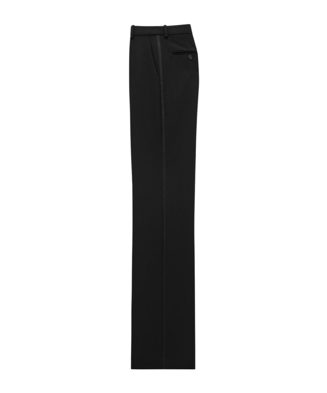 Saint Laurent High-waisted Straight-leg Trousers In Black