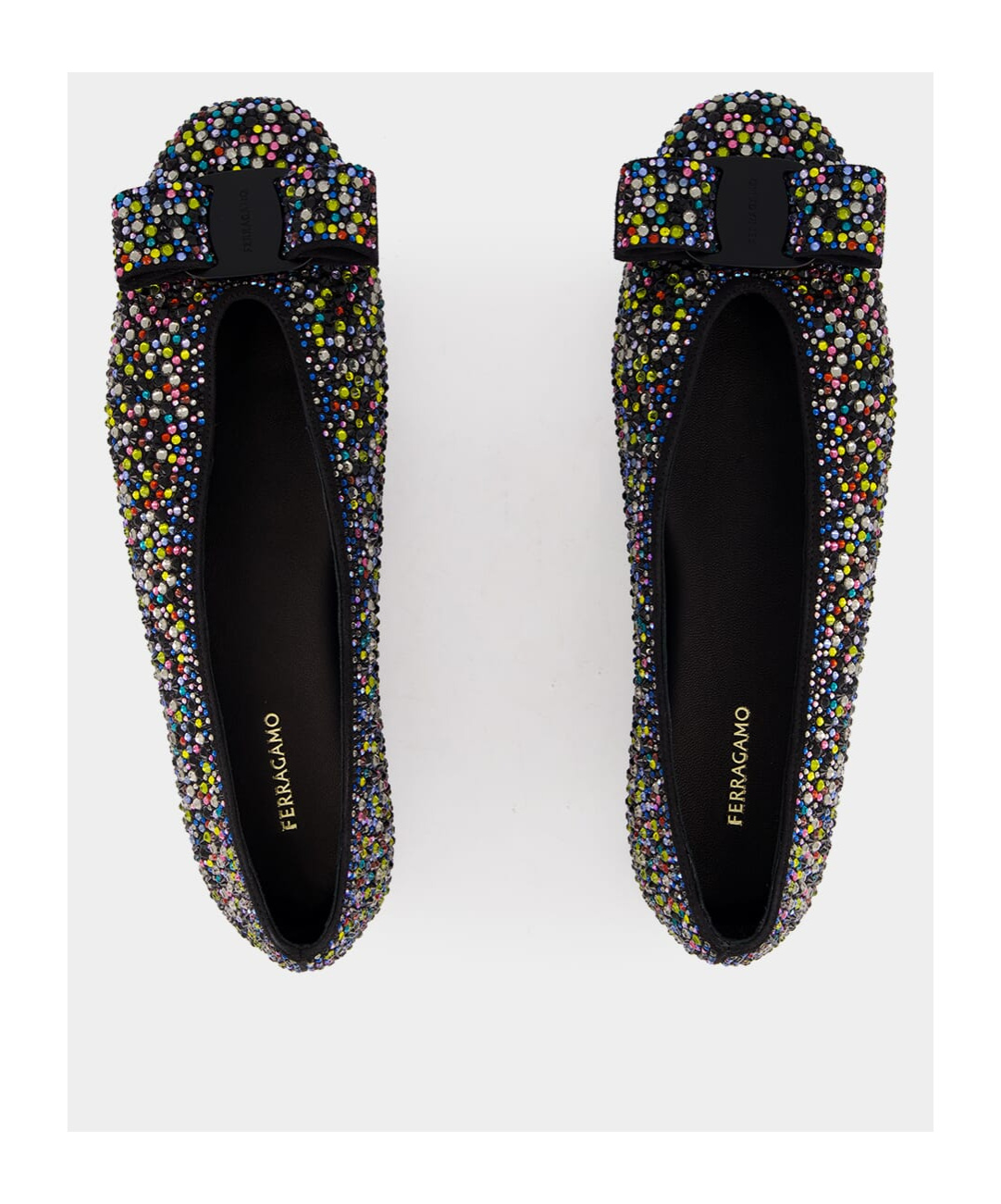 Ferragamo Vara Bow Ballet Shoes In Black