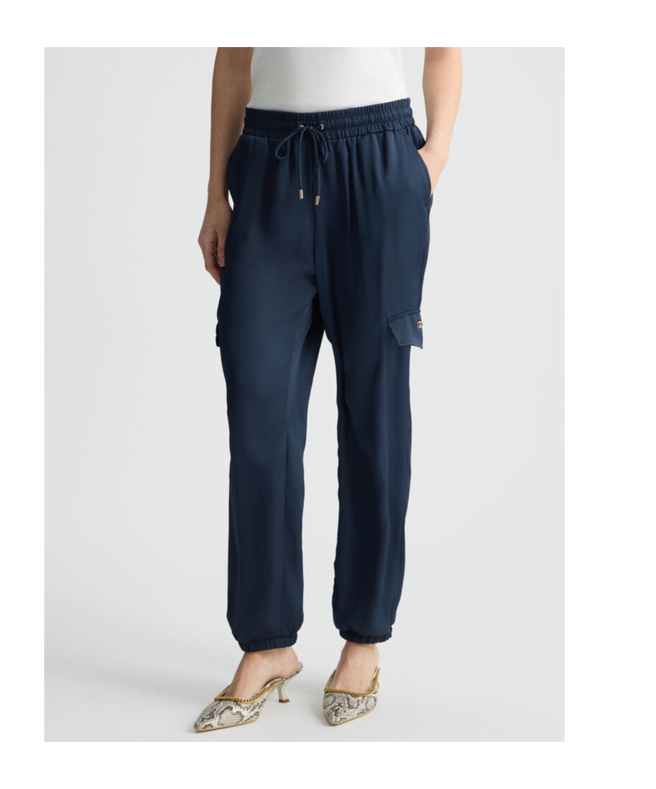 Liu •jo Satin Jogging Trousers In Blue