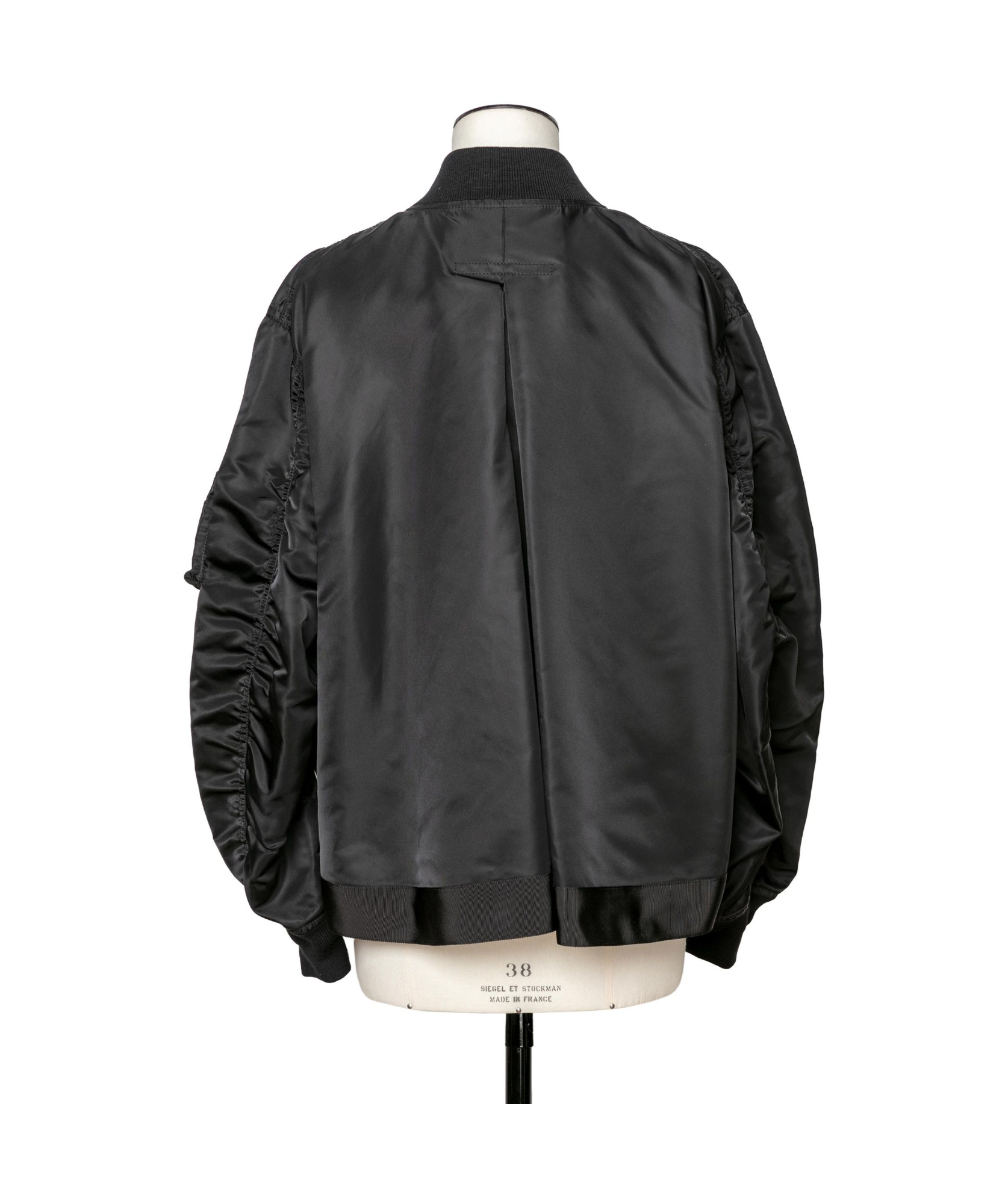 Shop Sacai Zip-up Bomber Jackets In Black