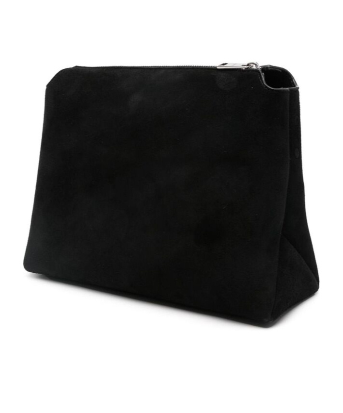 Khaite The Lina Suede Crossbody Bag In Black