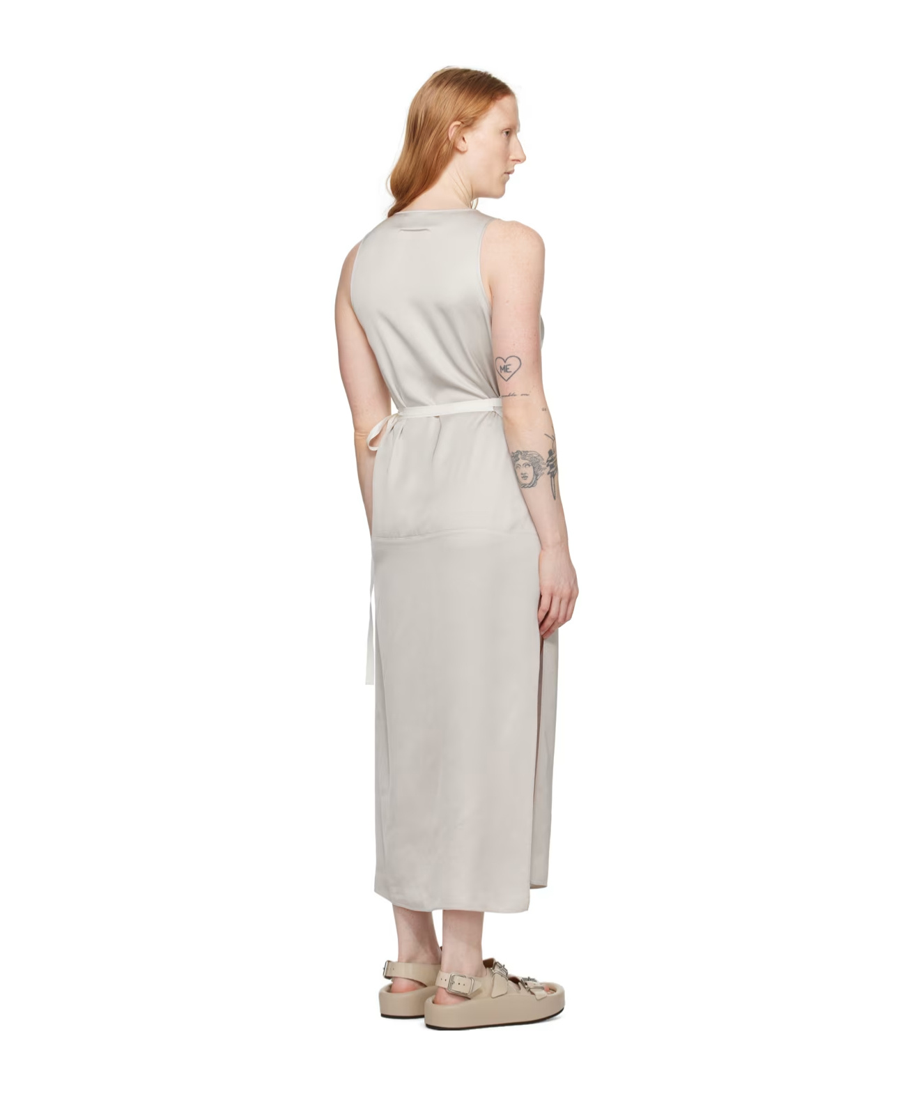 Mm6 Maison Margiela Split Dress In White