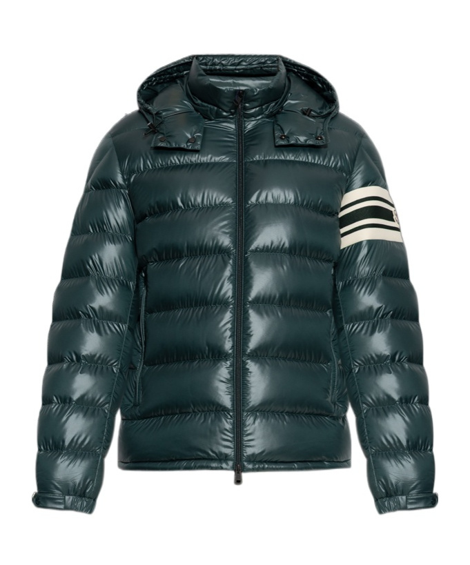 Moncler Long Sleeve Down Jacket In Green