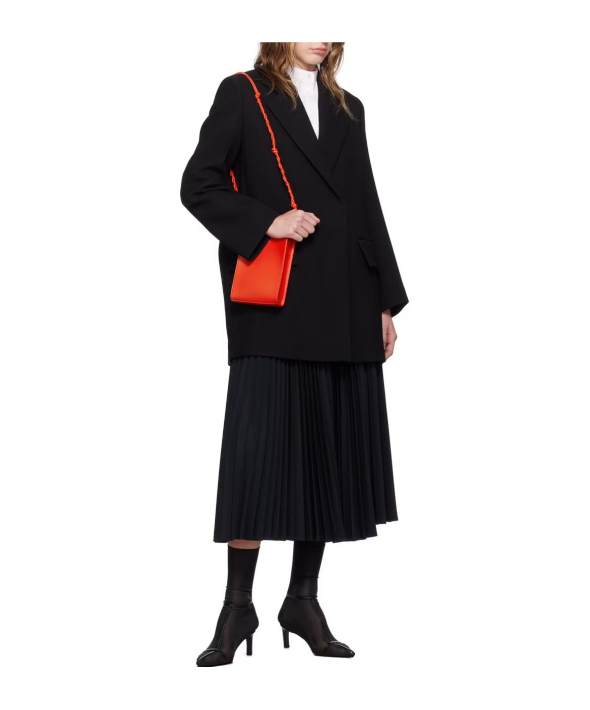 Jil Sander Clamshell Suit Coat In Black
