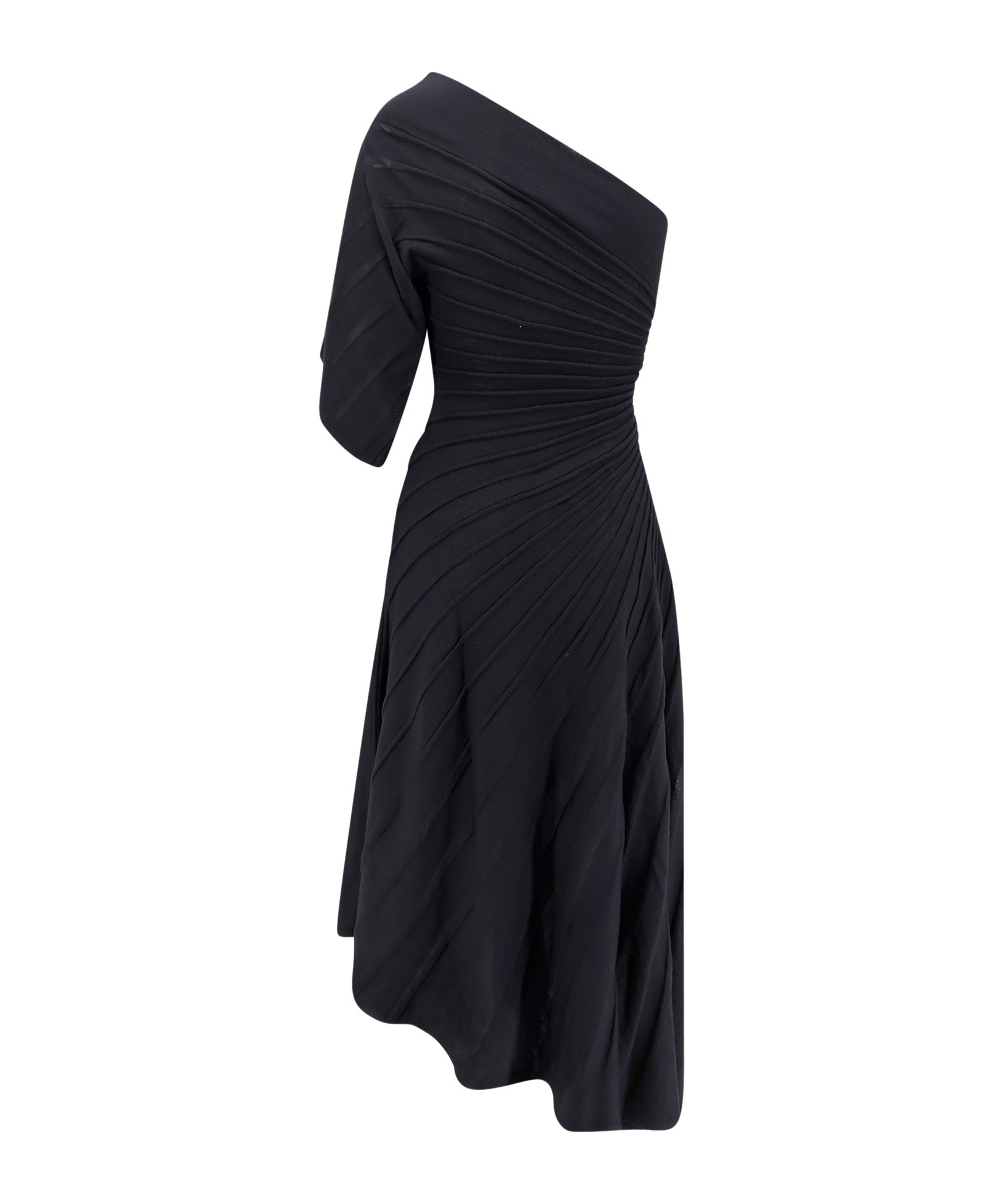 ALAÏA ALAÏA ASYMMETRICAL KNITTED DRESS