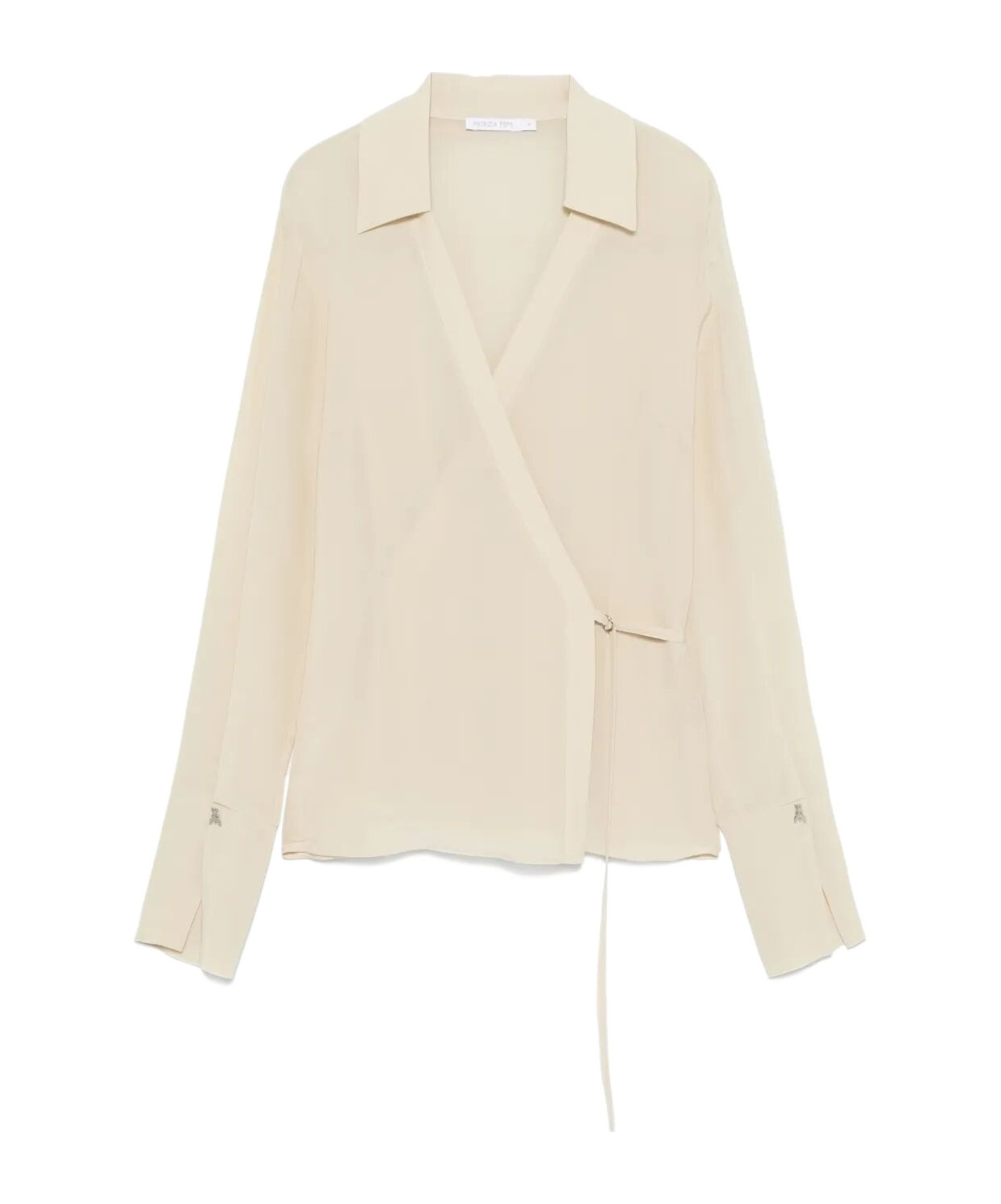 Patrizia Pepe Wrap Blouse In Nude