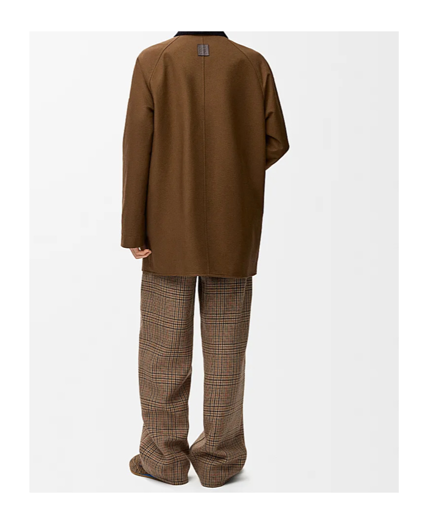 Loewe Cotton Trapeze Jacket In Brown