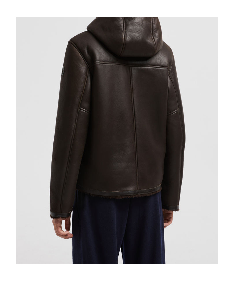 MONCLER CHARNASSERE NAPPA LEATHER DOWN JACKET