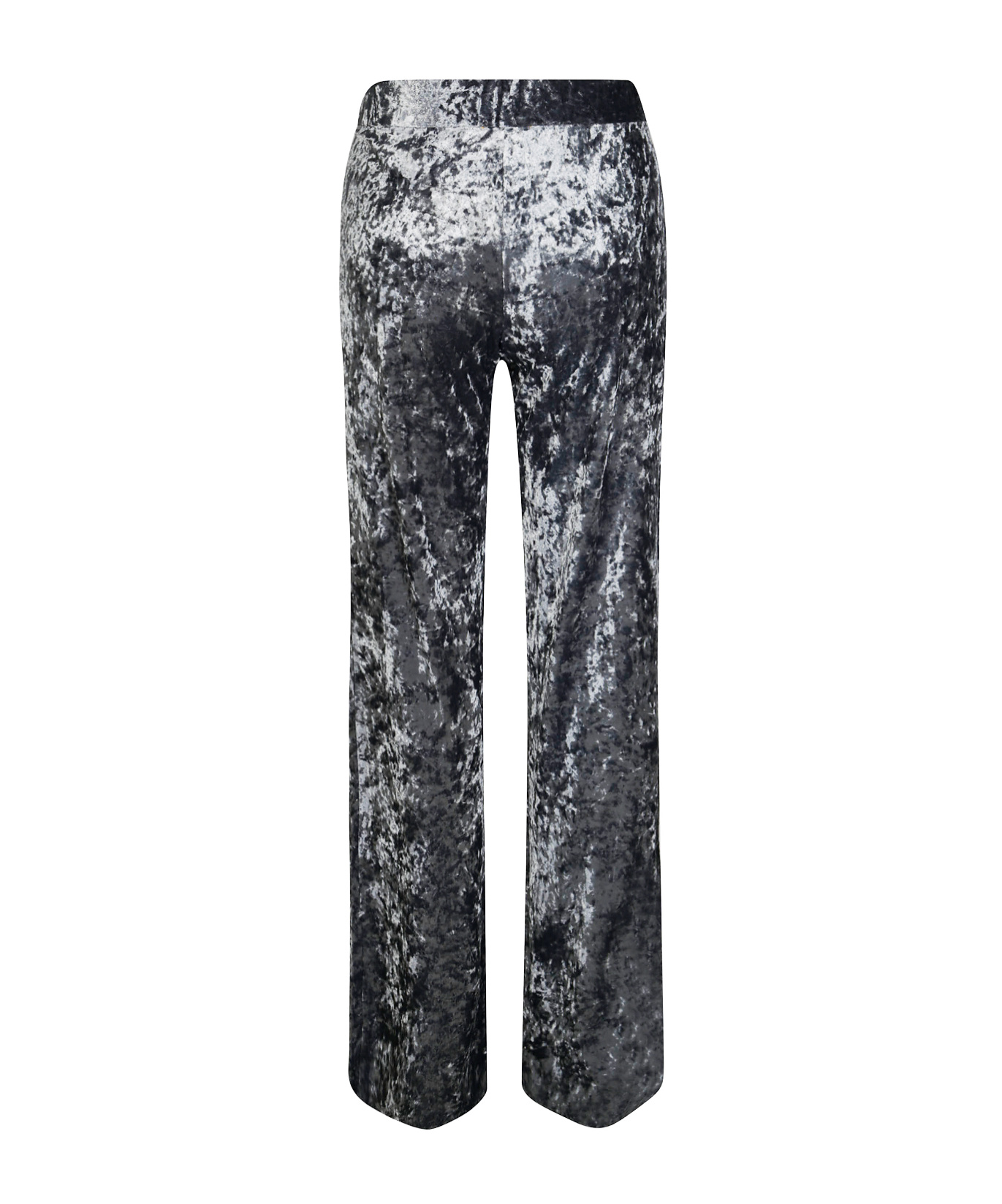 Forte Forte Iridescent Stretch Velvet High-waisted Pants In Multi