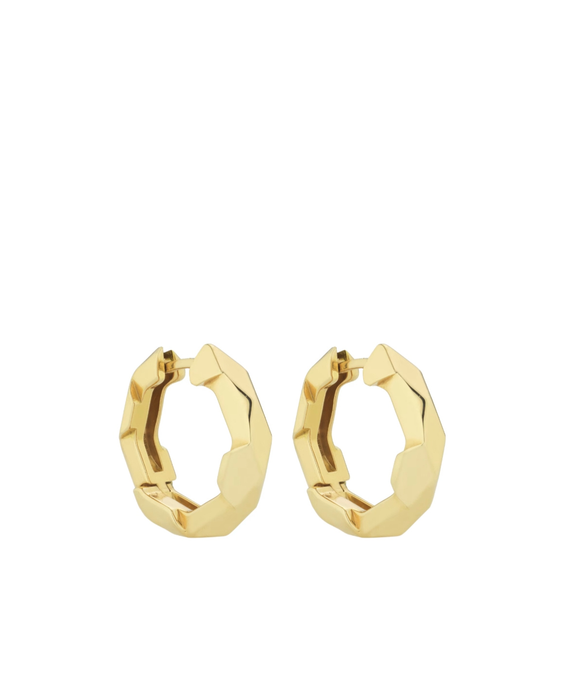 Shop Gucci Loop Earrings In Yellow