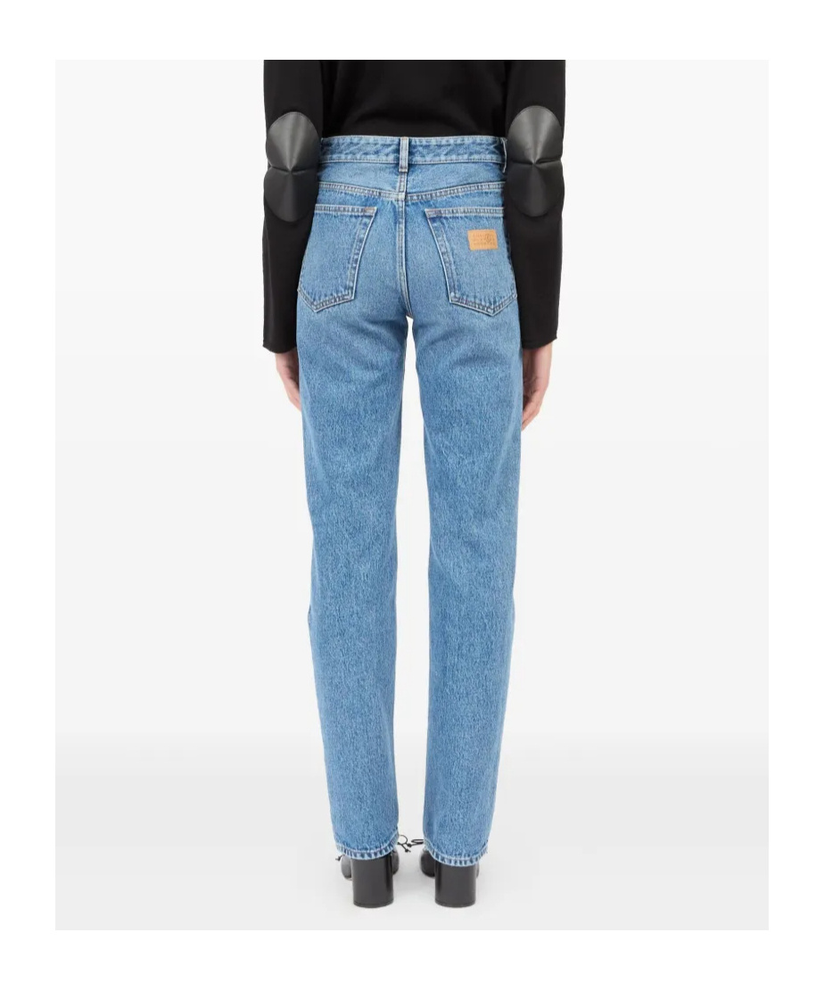 Mm6 Maison Margiela Blue Denim Inside Out-effect Jeans In Blue