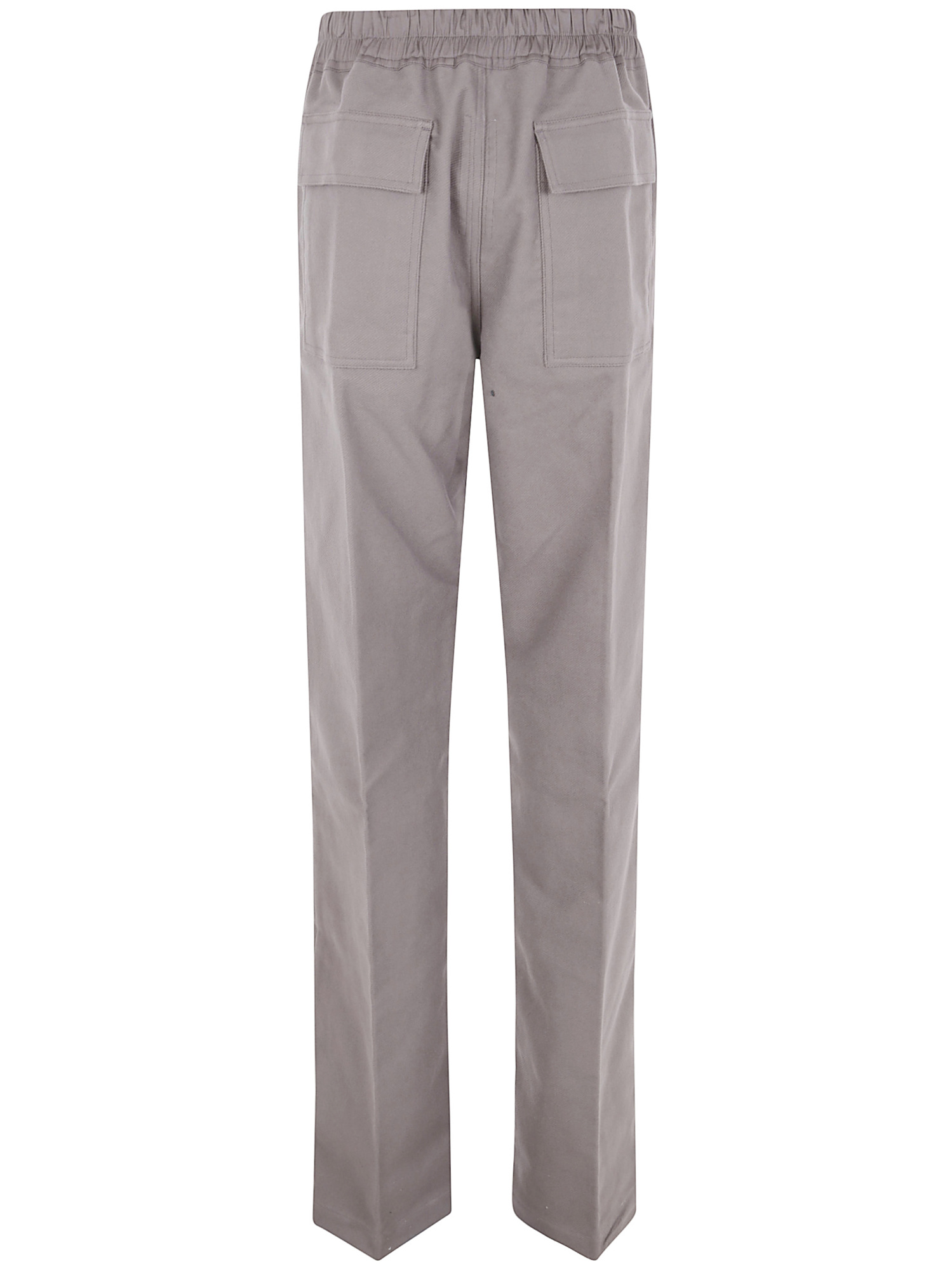 Rick Owens Drawstring Trousers With Wide Straight Leg In Gray