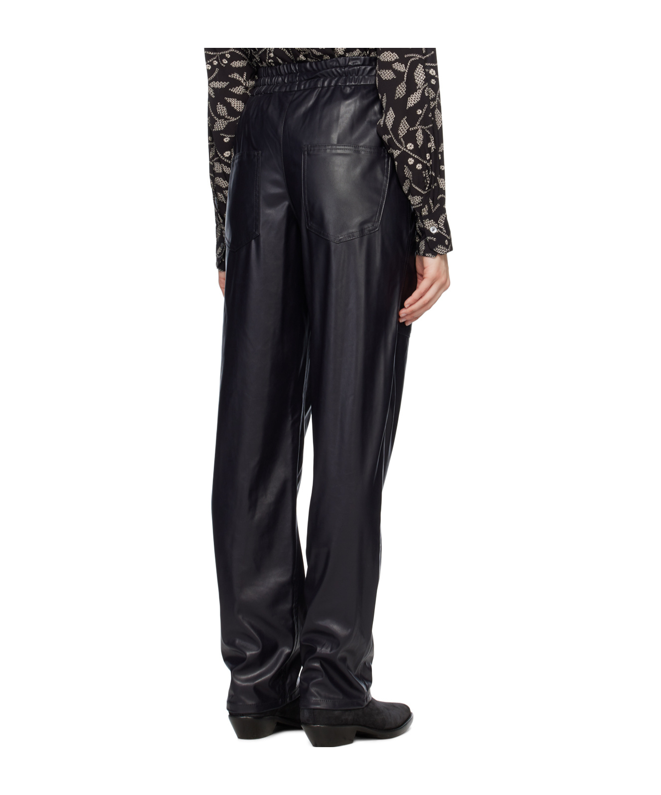 ISABEL MARANT ÉTOILE FAUX-LEATHER STRAIGHT TROUSERS