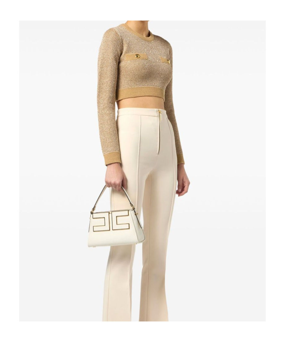 Elisabetta Franchi Sequin-embellished Sweater In Neutral