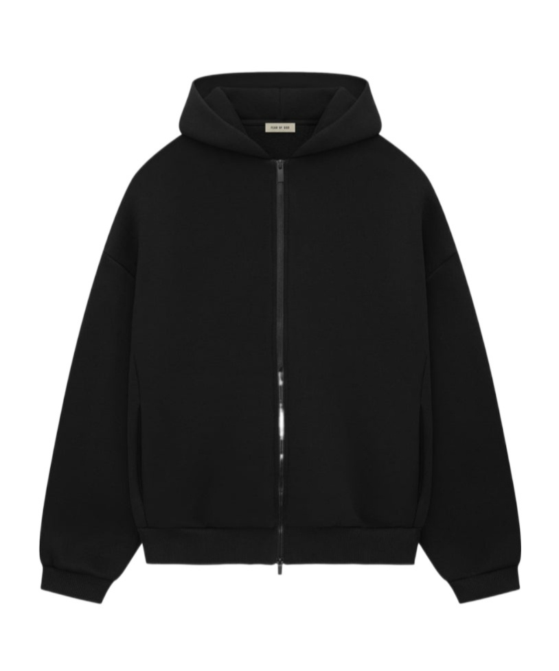 Fear Of God Hooded Drop Shoulder Sweater In Black