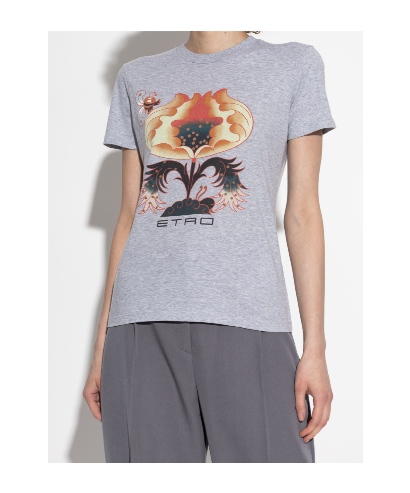 Etro Floral-print T-shirt In White