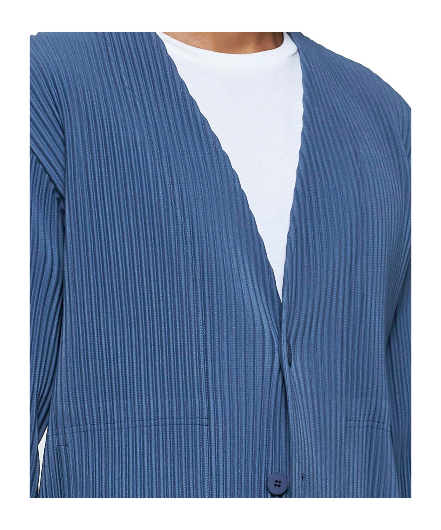 Issey Miyake Tailored Pleats 1 Jacket In Blue