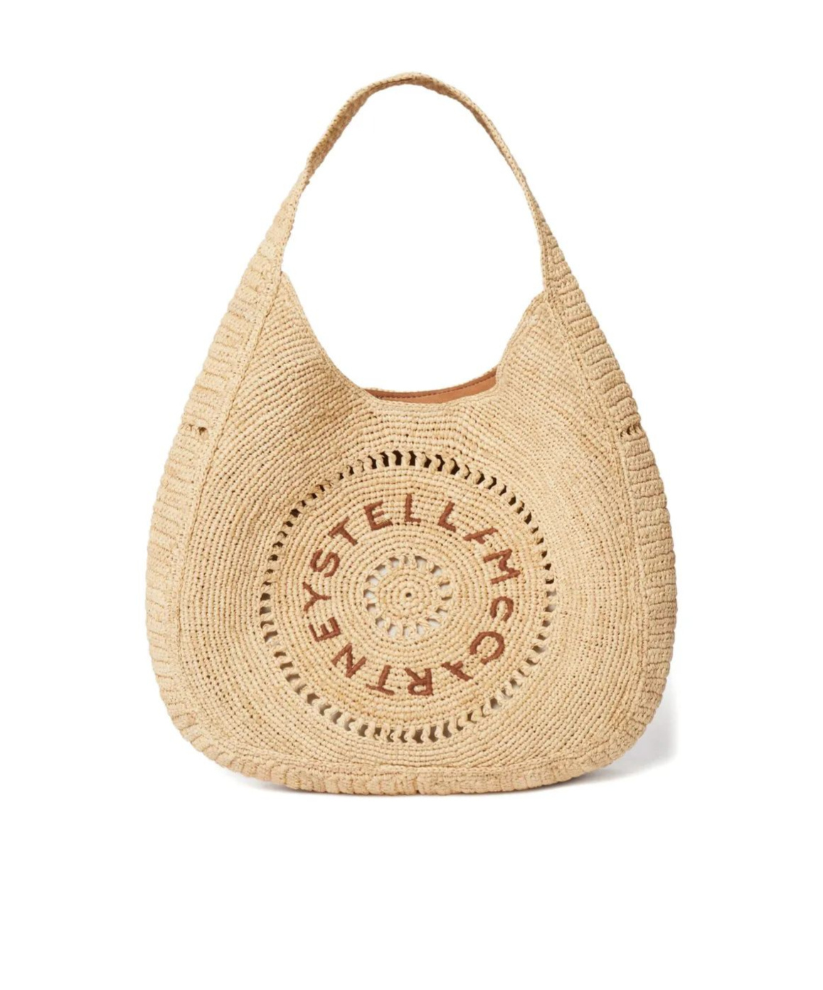 Stella Mccartney Logo Raffia Slouchy Medium Tote Bag