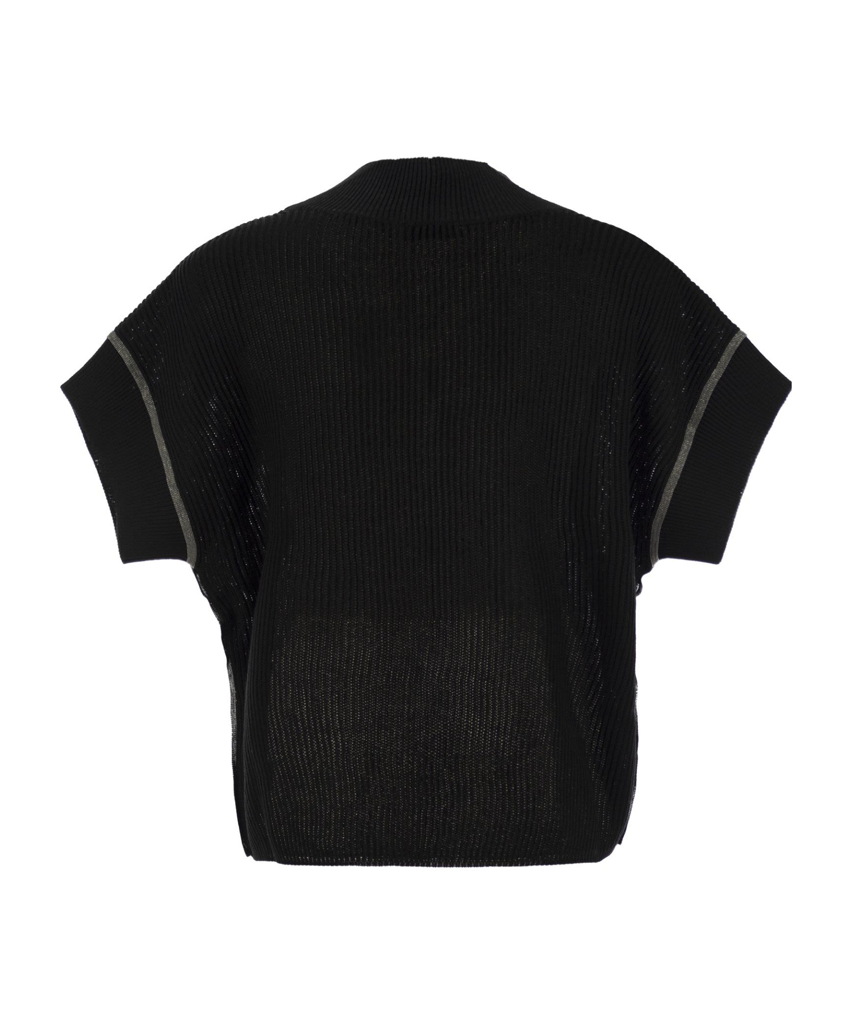 Brunello Cucinelli Knitted T-shirt In Black