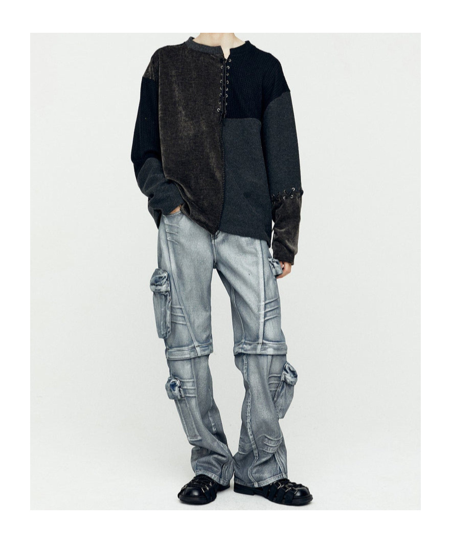 Andersson Bell Strap Loose Sweater In Black