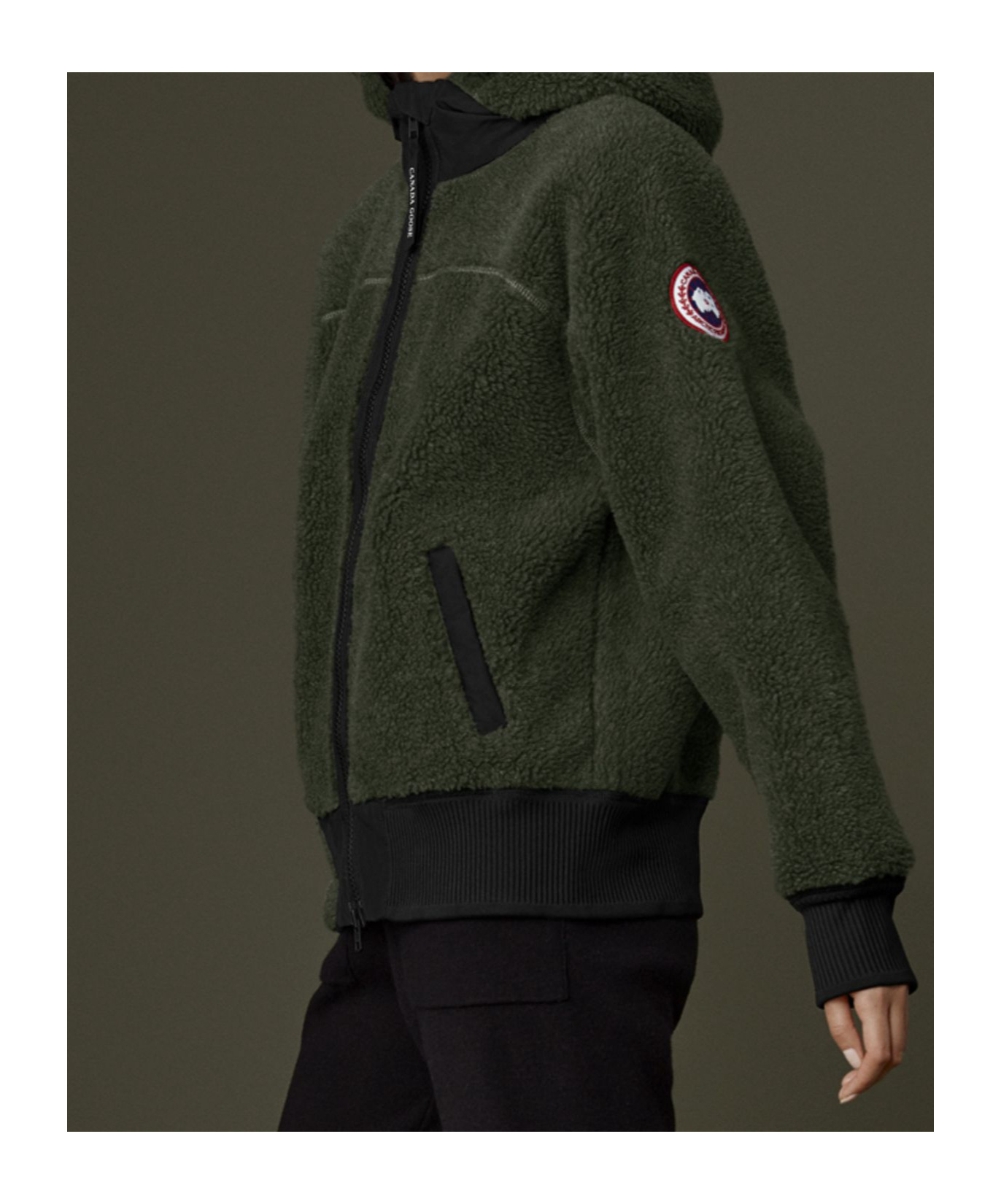Shop Canada Goose Oversized Wool Hoodie In Black