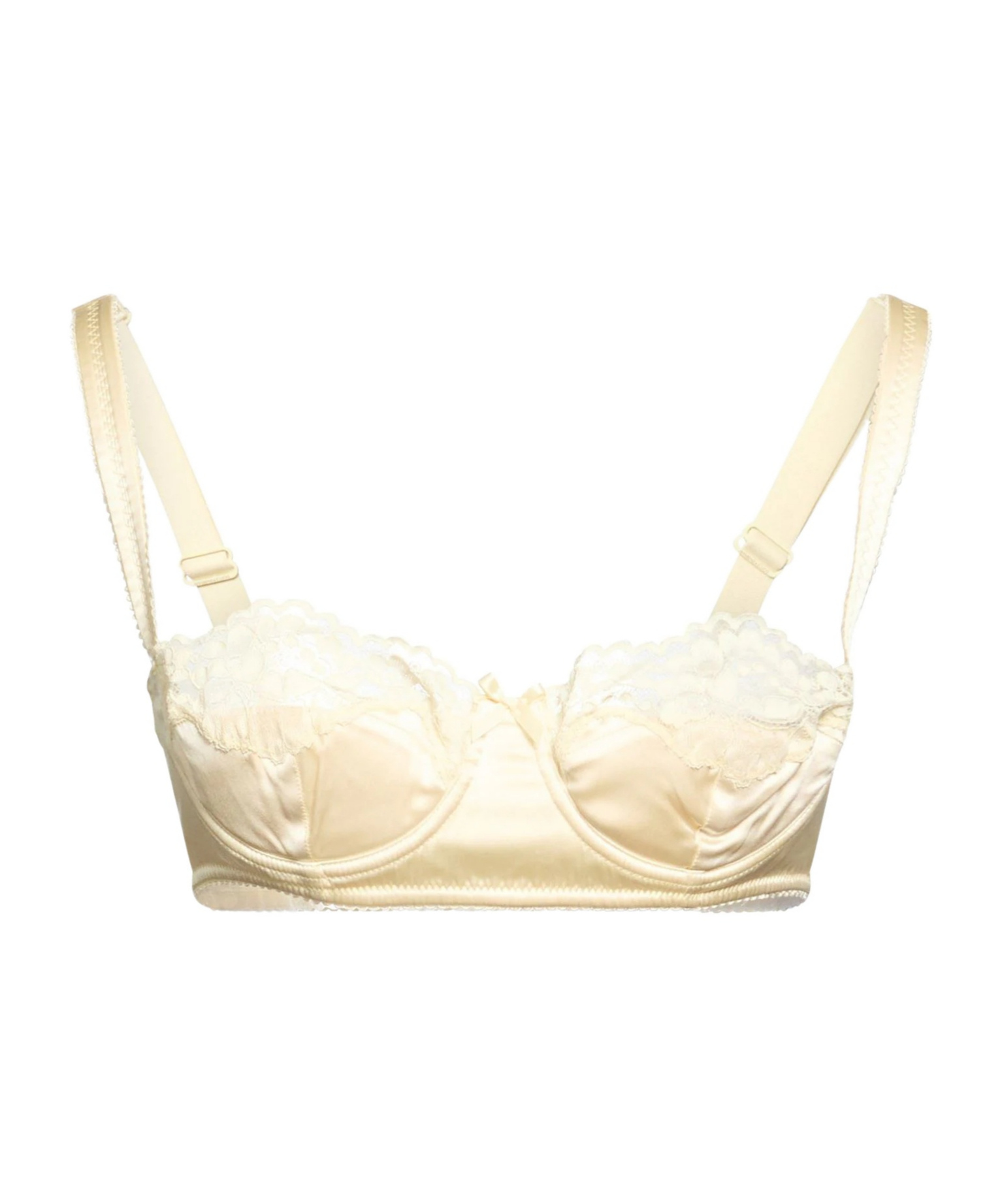 Dolce & Gabbana Satin Push-up Bra In Yellow