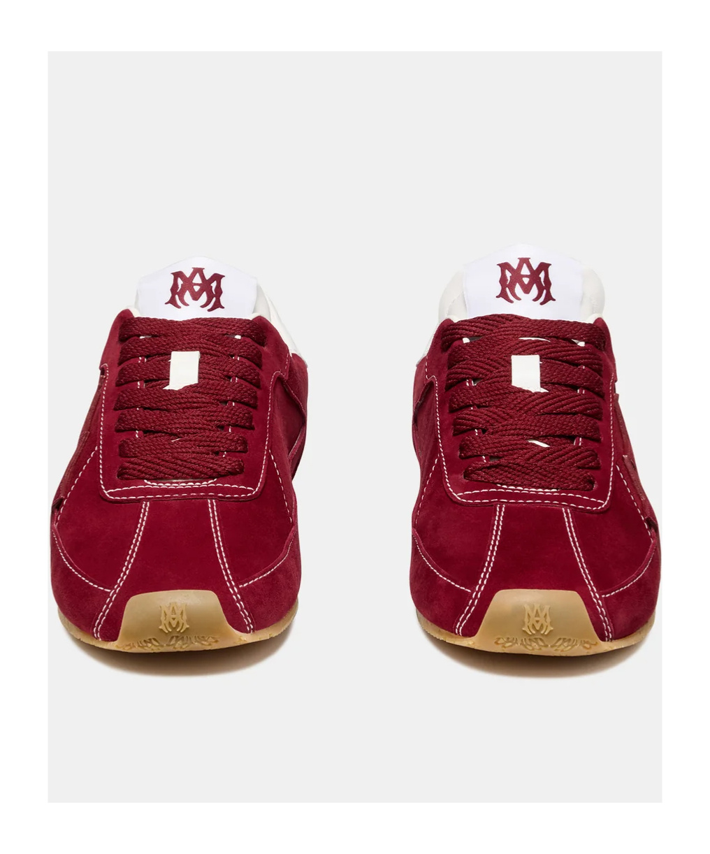 Amiri Pacific Flat Suede Sneakers In Burgundy