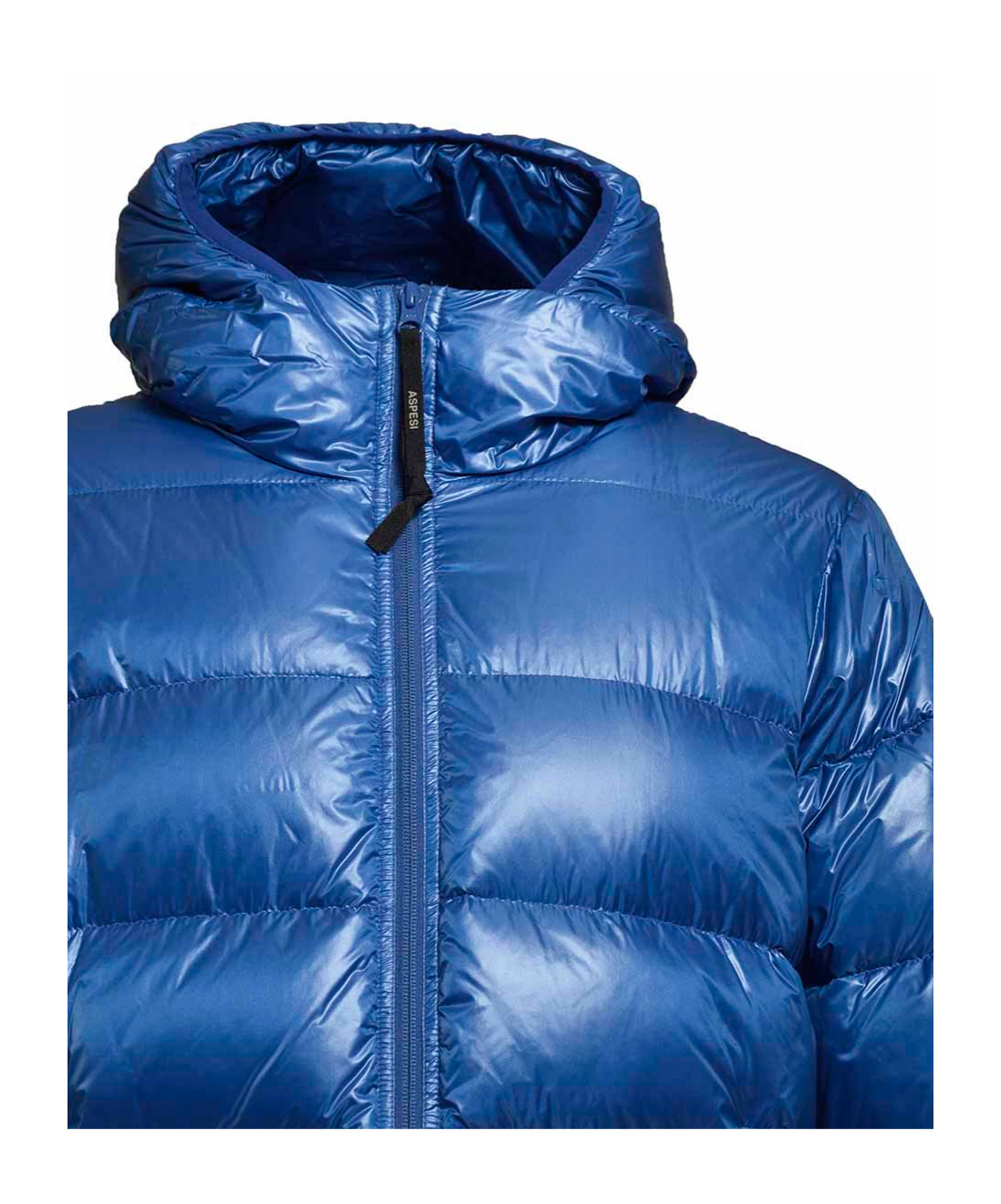Aspesi Budd Puffer Jacket In Shiny Light Blue Fabric